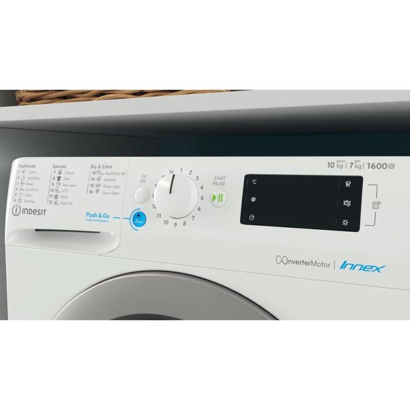 Indesit mašina za pranje i sušenje veša BDE 107624 8WS EE