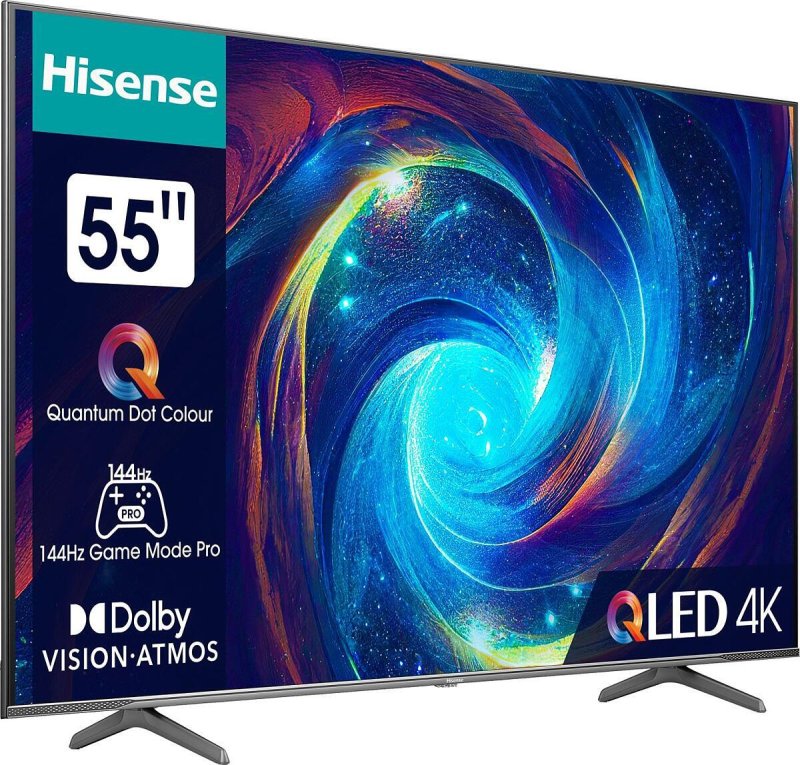 Hisense QLED TV, Smart UHD, 55E7KQ PRO