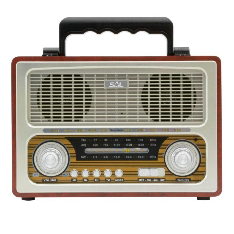 Retro radio + BT bežični zvučnik, 4in1 FM MP3 AUX 7412/SAL RRT 3B