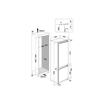 Whirlpool ugradbeni frižider WHC20D031B1