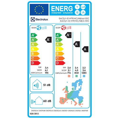 Electrolux klima EACS/I-12HTP/HC/N8 EEC