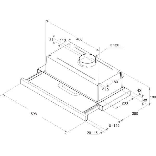 Indesit ugradbena napa IAHTT64FLSK