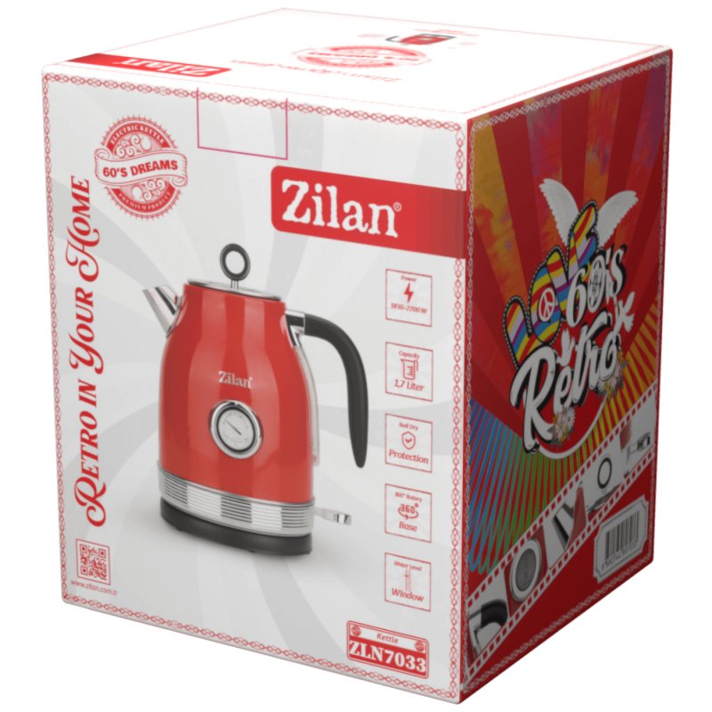 Zilan kuhalo za vodu, zapremina 1.7 l , 2200 W, Retro 23566/ZLN7033