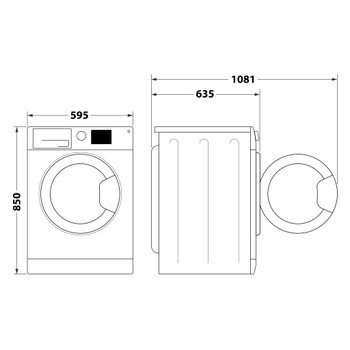 Whirlpool mašina za pranje i sušenje veša FFWDD 107426 BSV EE