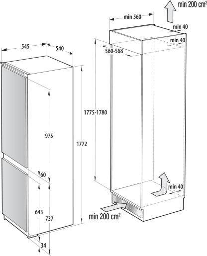 Gorenje ugradbeni frižider NRKI517E41