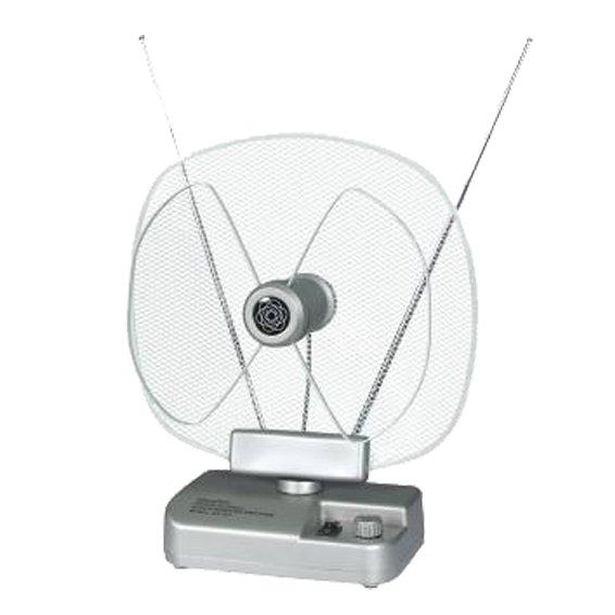 Antena sobna sa pojačalom, UHF/VHF, srebrena 1325/FALCOM ANT-2045