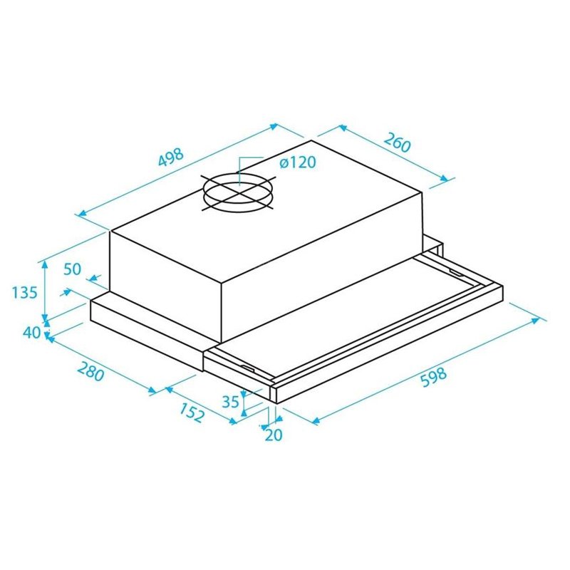 Beko ugradbena napa CTB 6250 W
