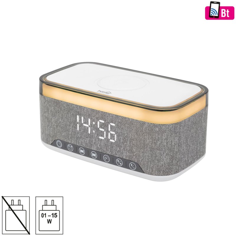 Home multimedijalni pleyer i budilnik 2x5 W Qi, LTCR06