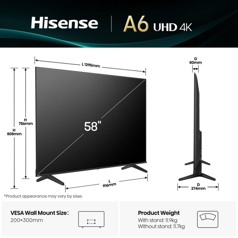 Hisense Smart TV 58A6Q