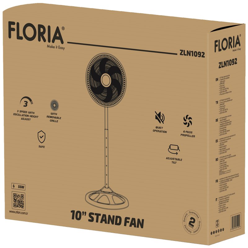 Zilan ventilator sa postoljem, 55 W, ZLN1092